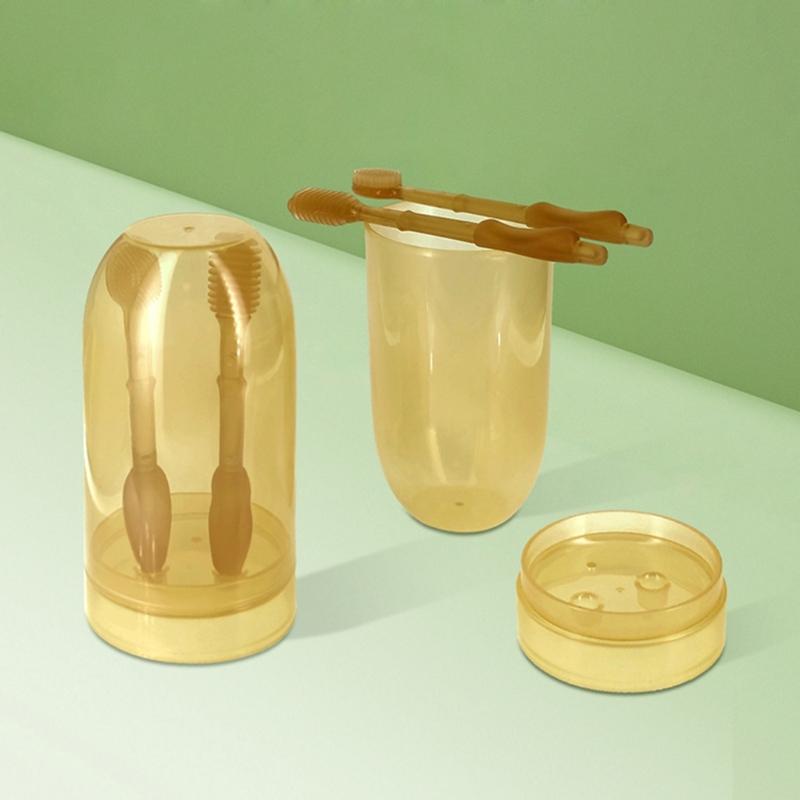 2xSilicone Toothbrush Toddler Care Teeth Gum Cleaning Brush for Toddlers Infants Newborn Baby Training Tongue Brush