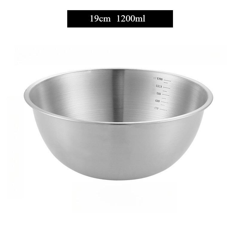 

Набор мисок из нержавеющей стали Универсальный для лапши, супов и многого другого Нержавеющая сталь 304 Идеально подходит для приготовления пищи, выпечки, хранения продуктов 19cm серебряный