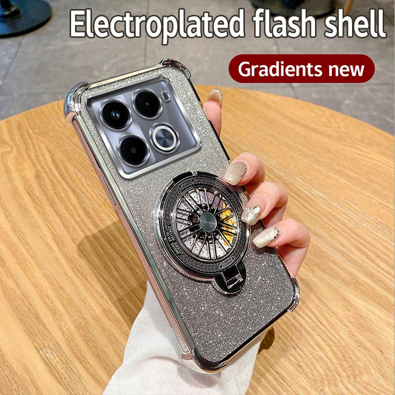 

Rotate Gyro Bracket Holder for Magsafe Magnetic Case on for Funda Infinix Note 40 Pro Note40 Pro Plus + 4G 5G Clear Stand Cover InfinixNote40ProPlus&Silicone