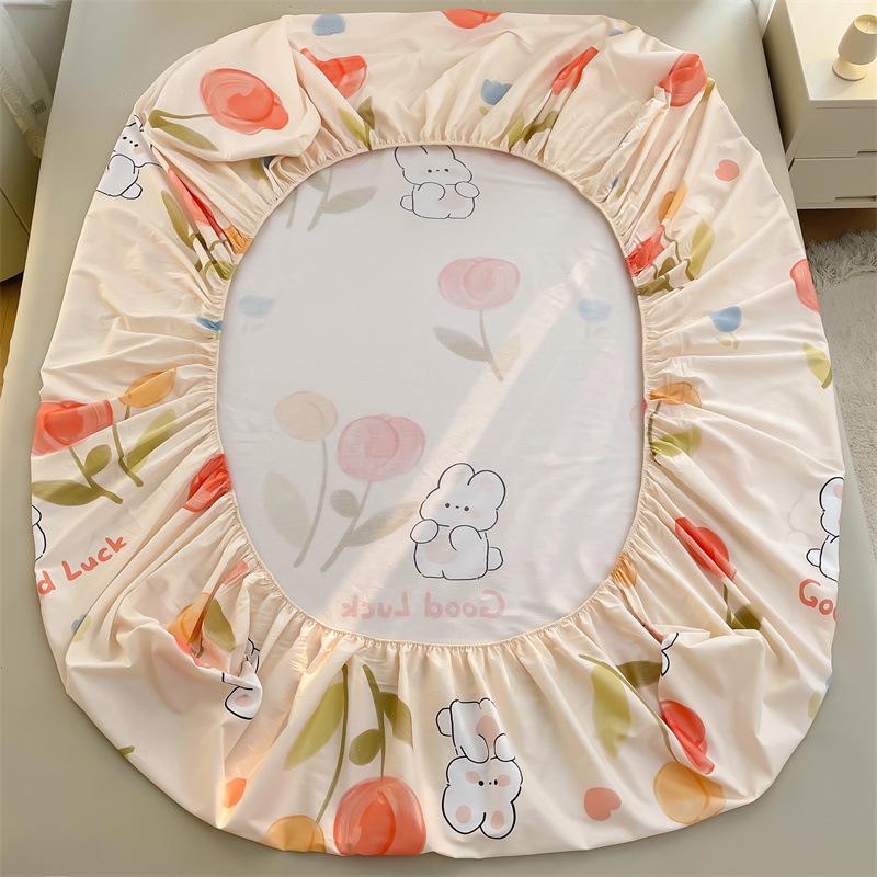 Einzelbettlaken aus reiner Baumwolle in Mutter- und Babyqualität, bedruckter kleiner, frischer Matratzenbezug für Einzel- und Doppelschlafsäle aus reiner Baumwolle