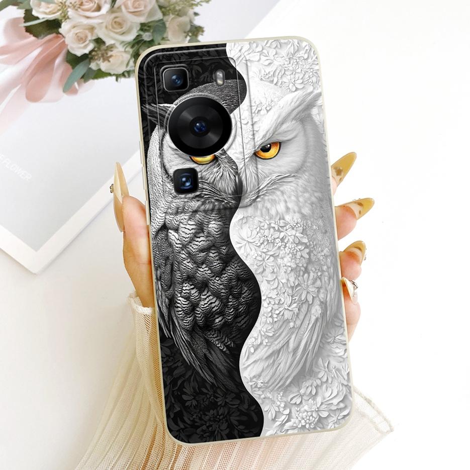 For Huawei P60 Pro Case MNA-AL00 MNA-LX9 Cool Owl Dragon Painted Cover Soft Silicone Phone Case For Huawei P60 Art P 60 Pro Bags