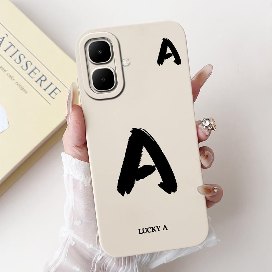 For Infinix Smart 10 2025 Lucky Initial Letter Phone Case For Infinix Smart10 Soft Silicone Shockproof Cases