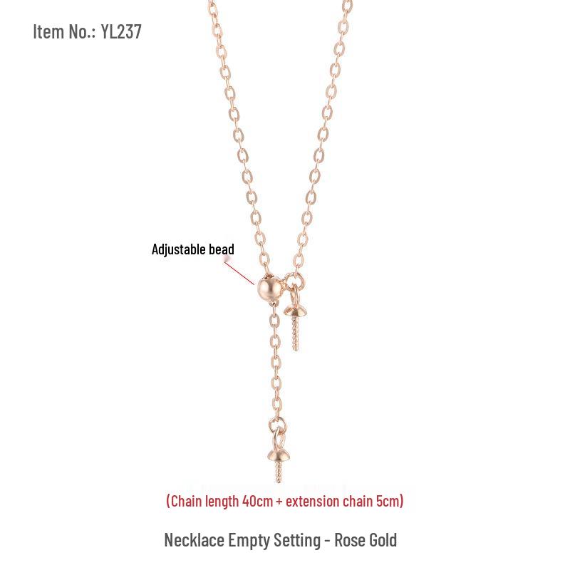 

Fashionable Y-Shaped S925 Sterling Silver Pearl Pendant Necklace with Adjustable Cross Chain for Women розового золота