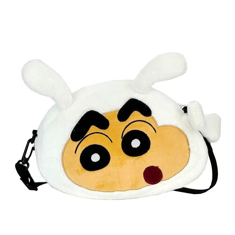 

Anime Crayon Shinchan Canvas Coin Purse Crossbody Bag For School Work Travel Or білий