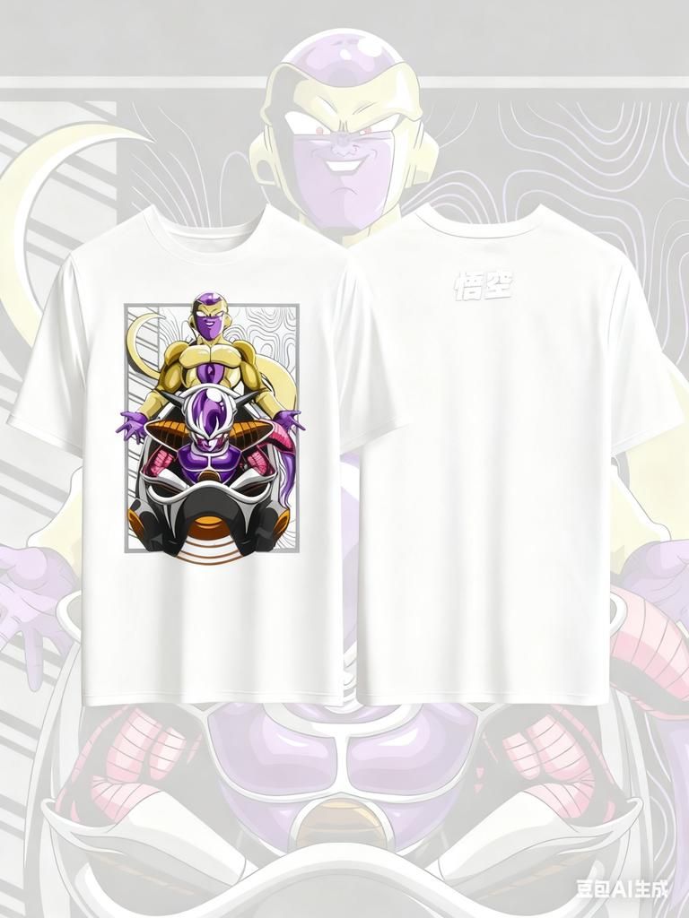 Dragon Ball Anime Printed Pure Cotton Tshirt for Men and Women Harajuku Street Oversized Anime Peripheral Clothing Tshirt