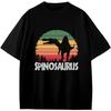 Retro Silhouette of Spinosaurus Anime Cartoon Gift Girls Boys Teens T-Shirt