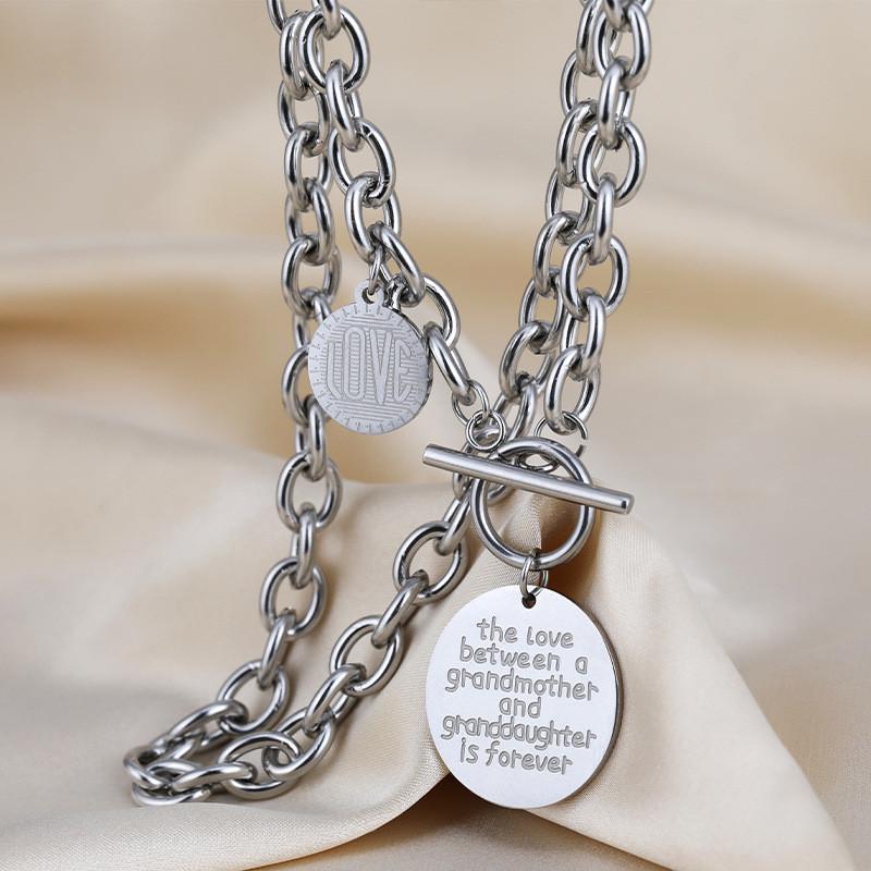 Steel Titanium Versatile Letter Necklace For Women With Contemporary Design Ideal For Weddings Travel And