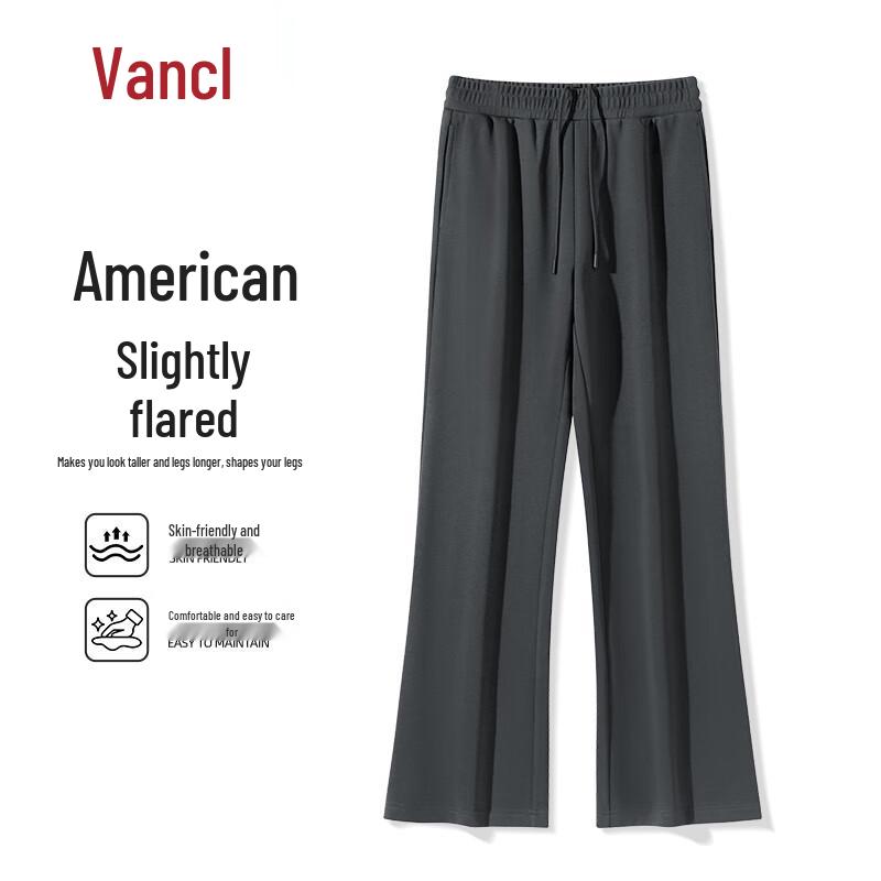 VANCL Men's Autumn American High Street Slim Fit Flared Casual Sweatpants
