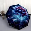 Beautiful Rose a Folding umbrella with 8 iron frames automatic opening design suitable for outdoor matching fashionable access