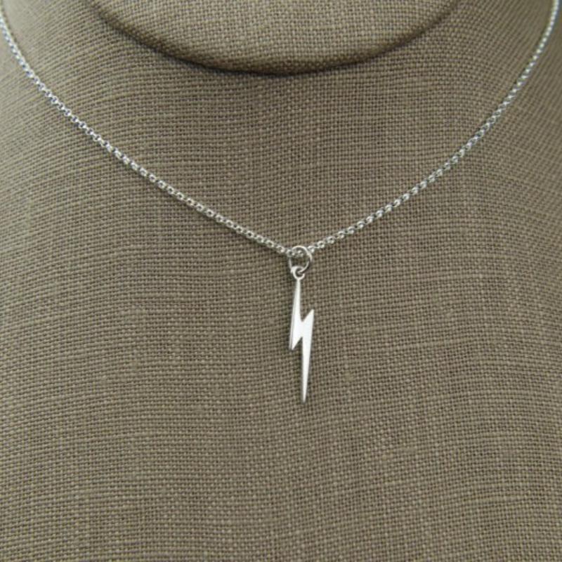 Stainless Steel Necklace Hot Lightning Necklaces for Women Protection Pendants for Girlfriend Gifts Jewelry