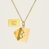 Stainless Steel Letter Pendant Necklace With Gold Plating For Men And Women