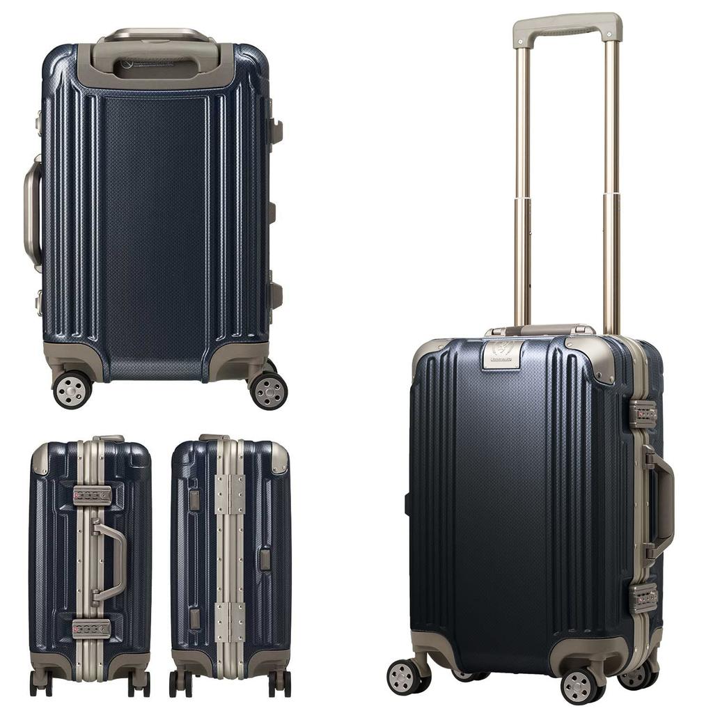 Suitcase Shockproof Aluminum Frame Carry Case S Size Quiet Double Casters TSA Lock Carry Bag Business Travel [Legend Walker] Carry-on (1-3