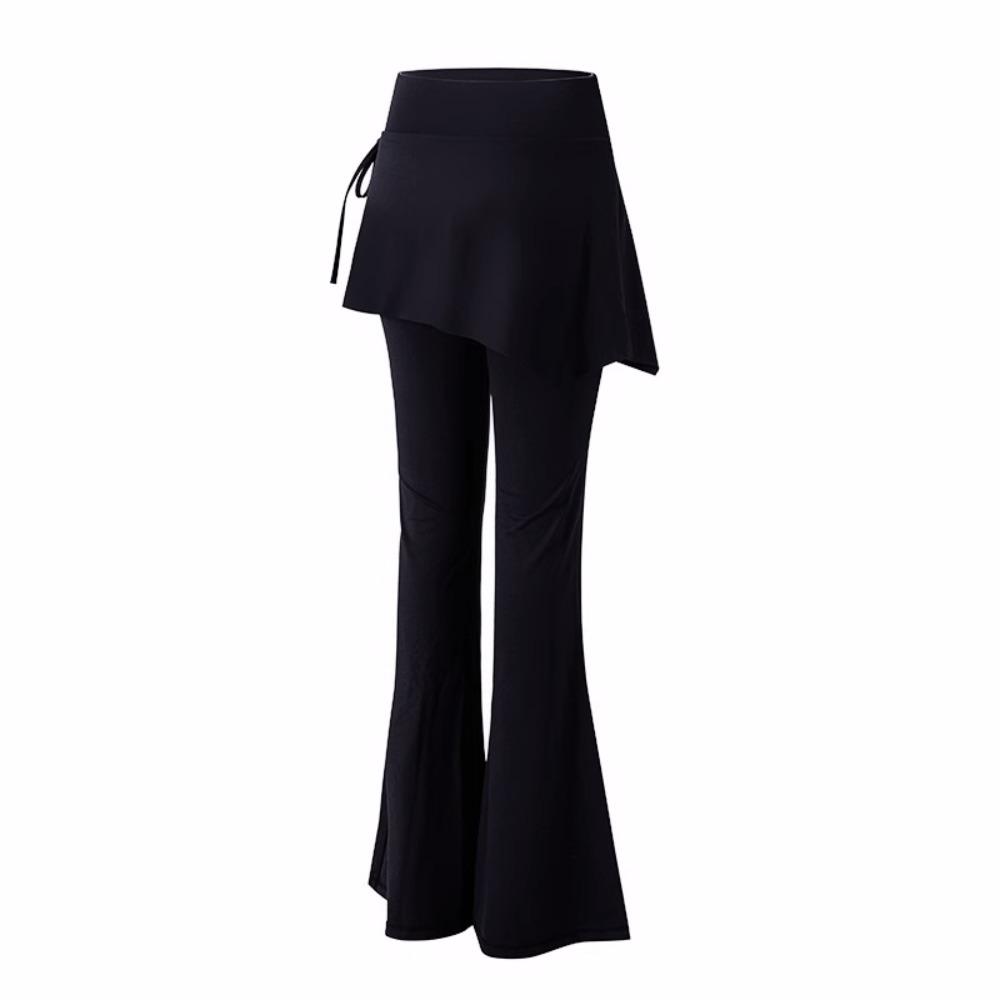 2 in 1 Fitness Leggings Flare Hem Sports Yoga Pants Sports Leggings Prevent Embarrassment