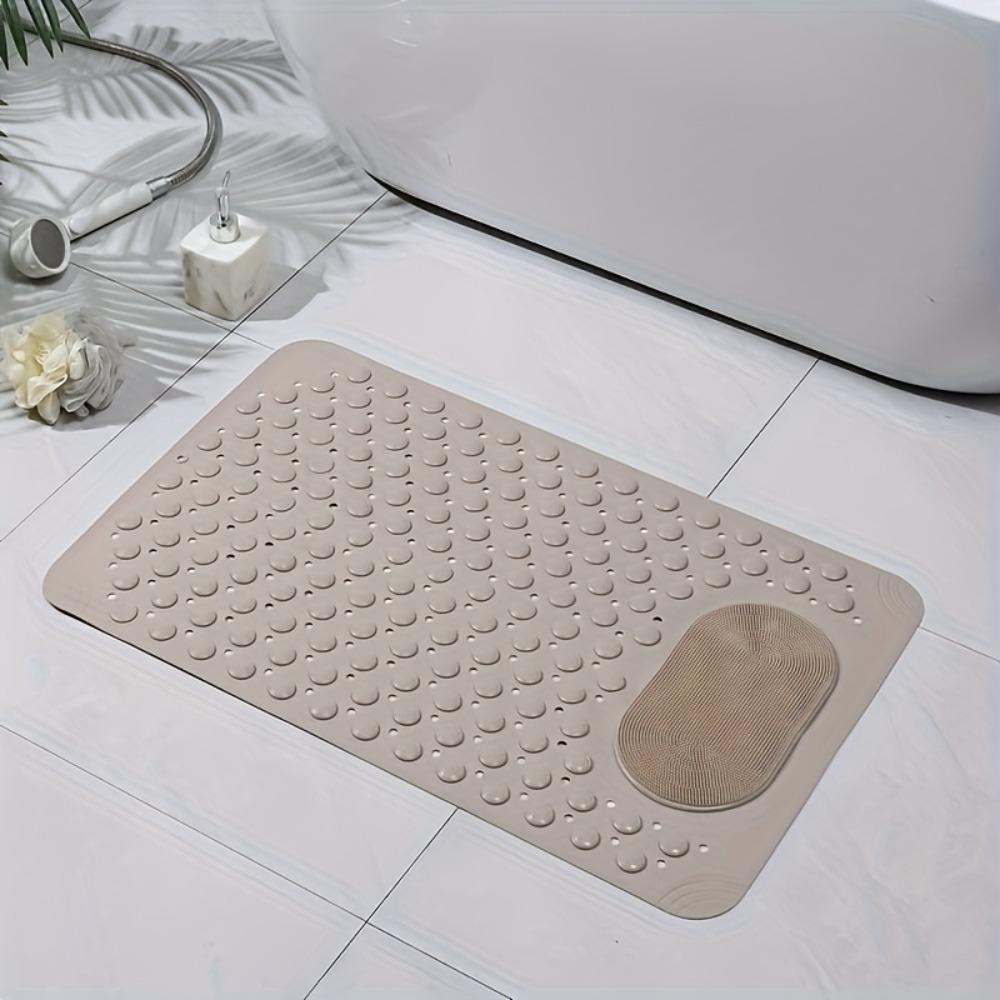 1pc Multiple Colors Available Home Use Bath Mat With Suction Cup Massage Bumps Quick Dry Bathroom Rug Shower Strong Drainage Bat