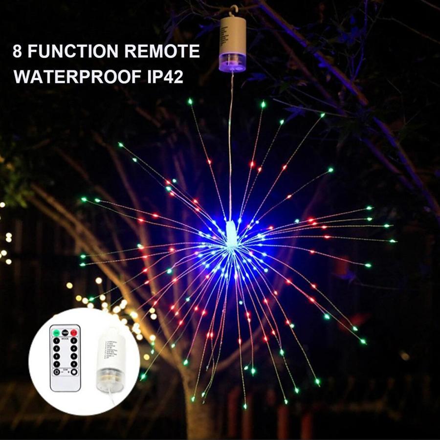 LED hanging tree remote control fireworks light courtyard tree light hanging atmosphere decoration light