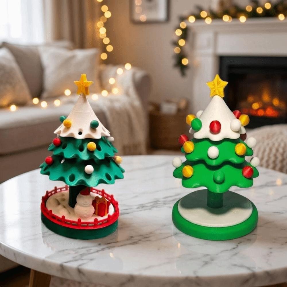 3D Printed 3D Printed Dancing Christmas Tree Detachable Christmas Tree Fidget Toy  Office Desktop