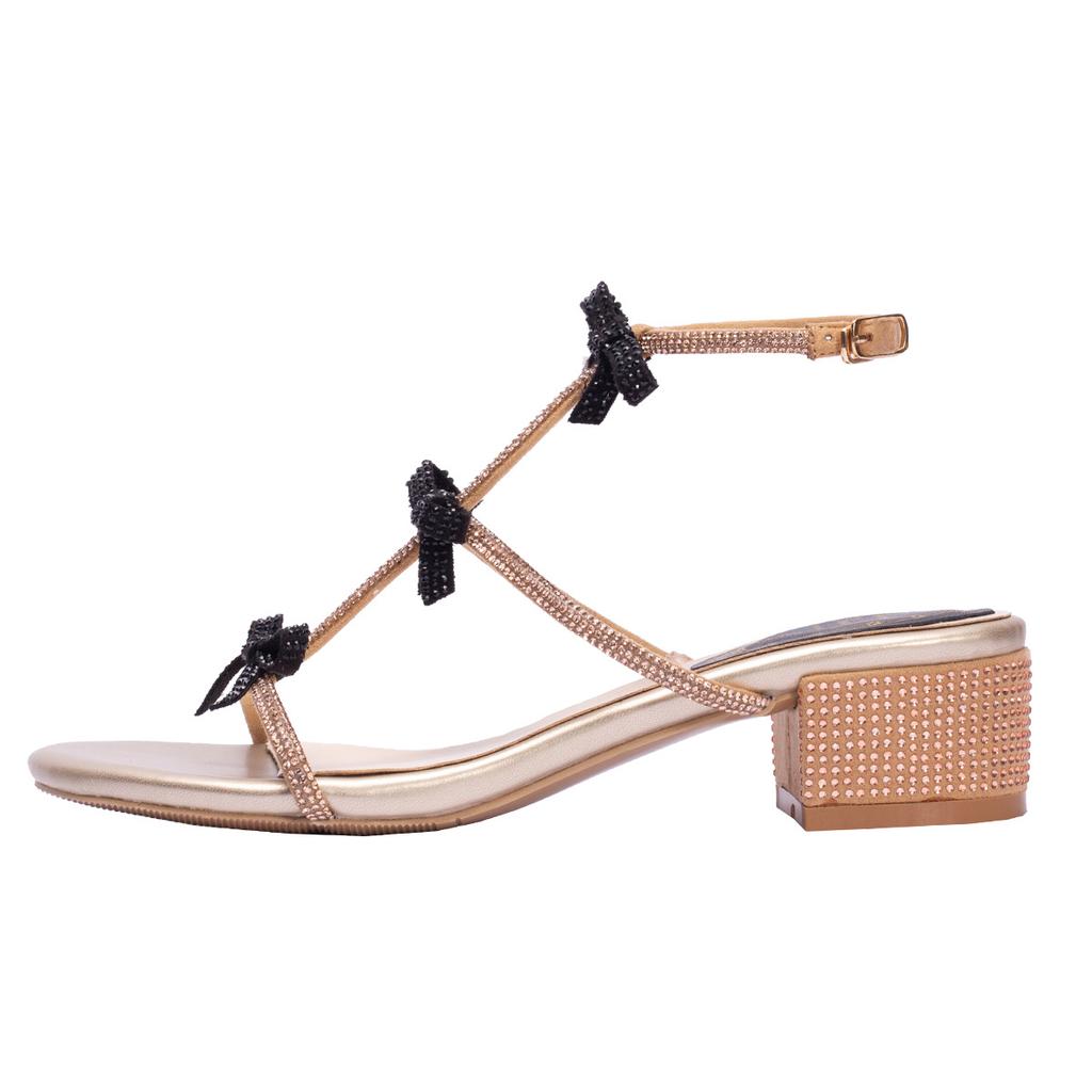 Fashion Hot Selling 2025 Women's Sandals Rhinestone Strap Thick Heel High Heel Summer New Style Matching Skirt Round Toe Leather Rubber