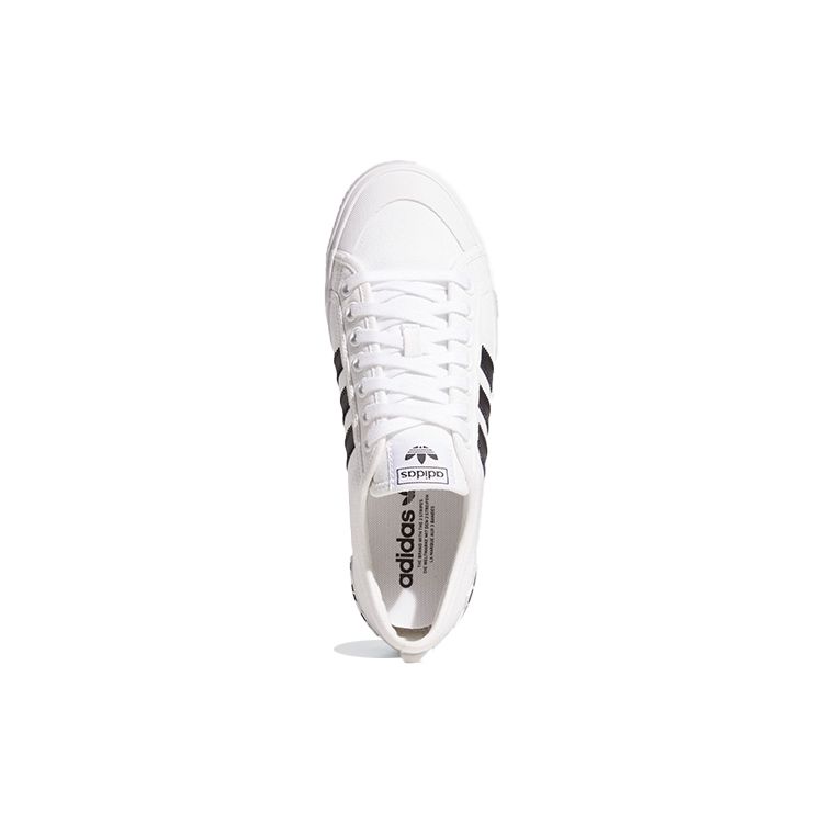 Adidas Originals Nizza Retro Casual Shock Absorbing Durable Low-Top Skate Shoes Unisex Sneakers Black White FY7107