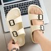 Summer Men Women Slipper Outdoor Beach Sandals EVA Platform Flip Flops For House Slides Buckle Soft Thick Sole Sandals