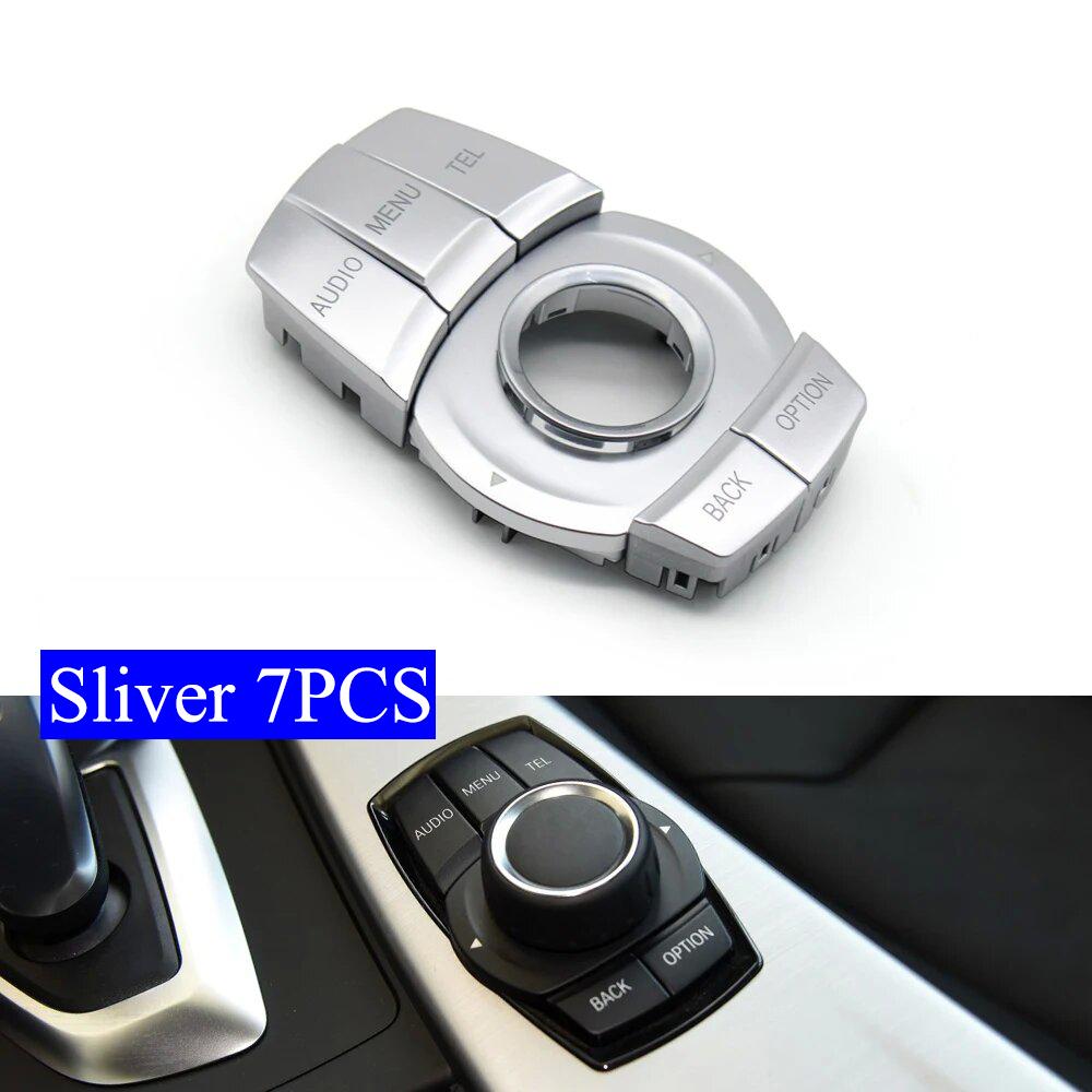 Interior 5PCS Center Console CIC IDrive Multimedia Knob Menu Button Switch For BMW F20 F21 F45 F46 F48 F49 F30 F32 F33 F82 F83