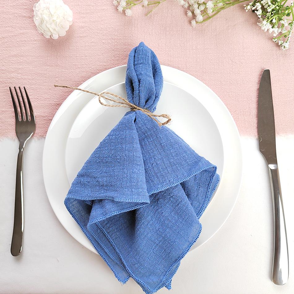 Set of 50 Cotton Cloth Napkins Gauze Fabric 30x30 Cm Factory Outlet Wedding Decor Everyday Use Dinner  Tea Towel Table  Village
