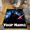 Custom 1Pc Darth Vader Star Wars Theme Flannel Personalized Rug Non Slip Floor Mat Soft Carpet for Living  Bedroom Office Home Decor Gift
