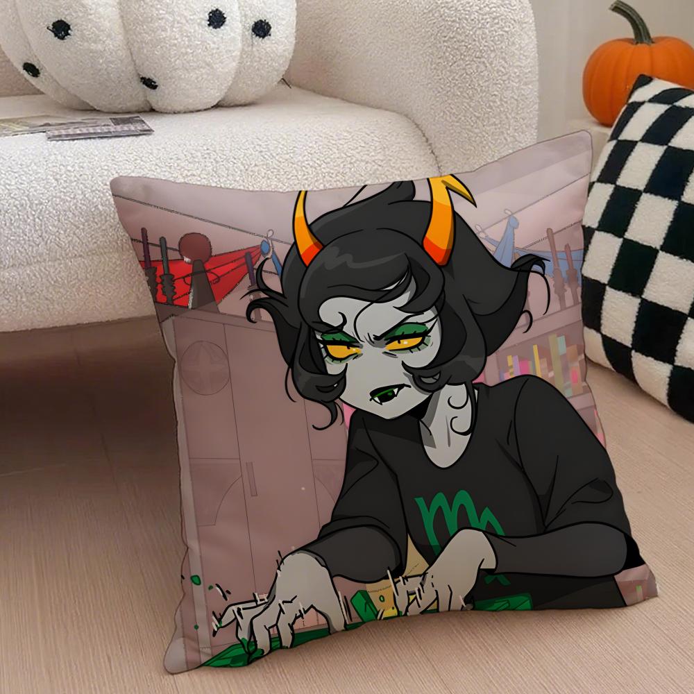 H-Homestuck Cushion Cover Linen Pillow Case Soft Breathable Protective Couch Room Decoration