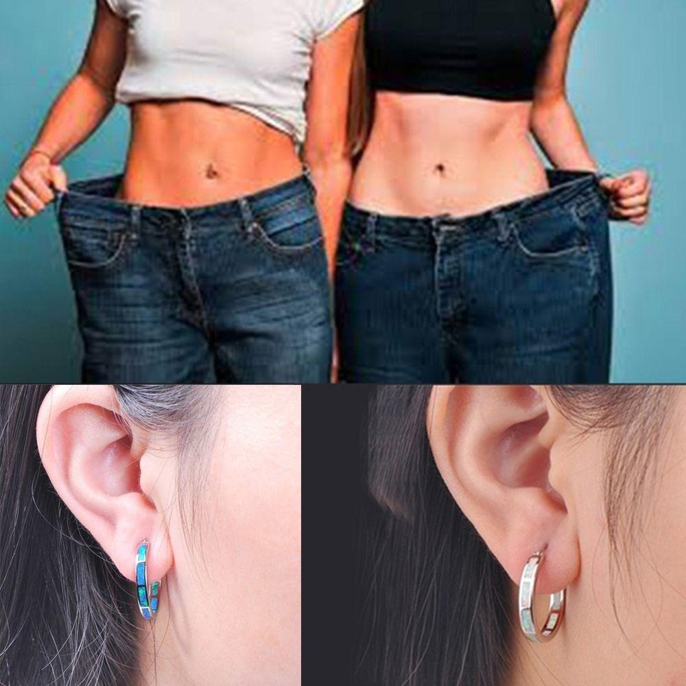 Earrings Alloy Slimming Earring Weight Loss Hoop Gallstone Earrings Healthy Stimulation Acupoint