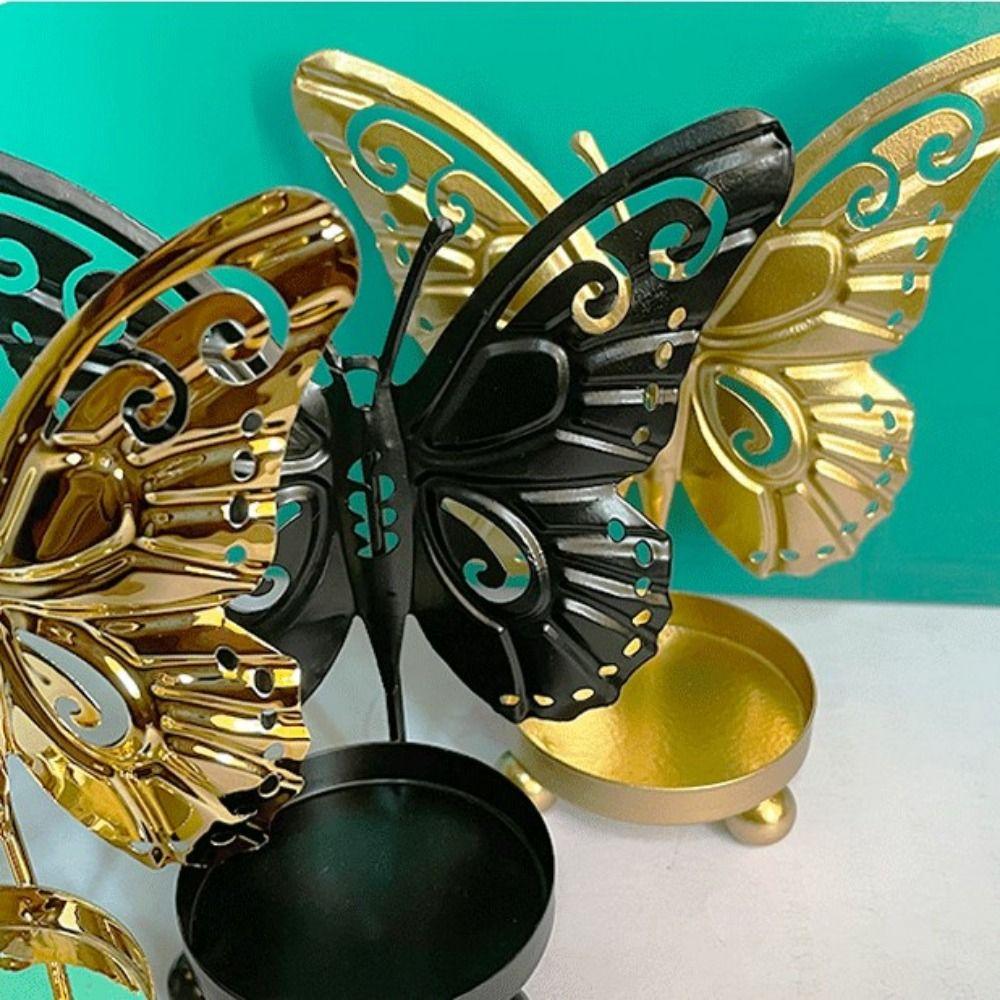Elegant Butterfly Candlestick Ornaments Unique Iron Candle Stand Butterfly Candle Holders  Birthday
