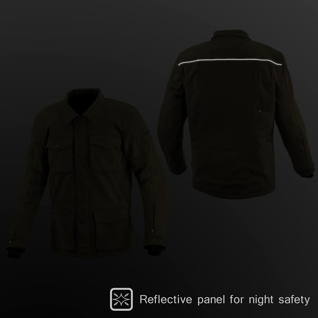Komine Protective Field Winter Jacket for Motorcycles Black M JK-622