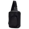 Jordan Synthetic Leather One Shoulder Crossbody Bag, Sling Bag Regular Unisex Black Jordan JD2443032AD-001