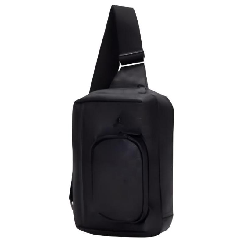 Jordan Synthetic Leather One Shoulder Crossbody Bag, Sling Bag Regular Unisex Black Jordan JD2443032AD-001