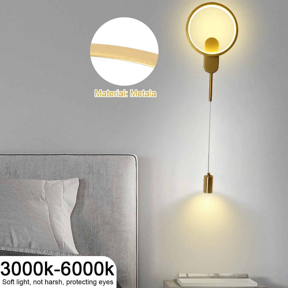 Nordic LED Pendant Light Easy To Install Mental with Lampshade White/Warm Light Wall Mounted for Living Room Bedroom Dining Room