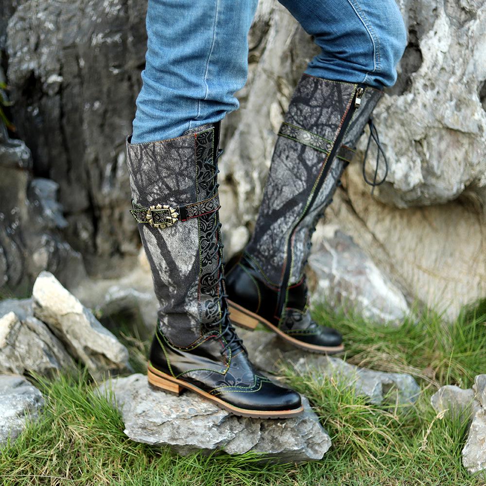 Flower of Life Women's Leather Boots main image 0
