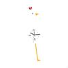 Chick Wall Clock with Swing Foot Pendulum Hanging Decor for Classroom