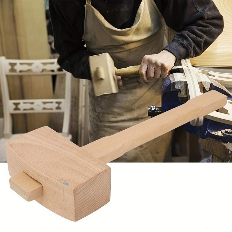 25cm Beech Wood Hammer Carpenter Wooden Carving Mallet Beat Hand Tools For Woodworking Wood Craft for Gift