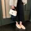 Suede casual and comfortable girls flat-bottomed bag head drag autumn and winter fairy style retro gentle flat-bottomed versatile fluffy shoes tide
