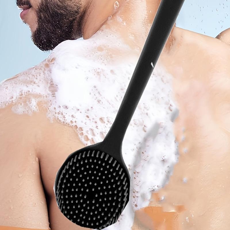 Back Scrubber for Men and Women Silicone Bath Brush Long Handle Double Sided Extended Bathing Scrubbing Massage Brush
