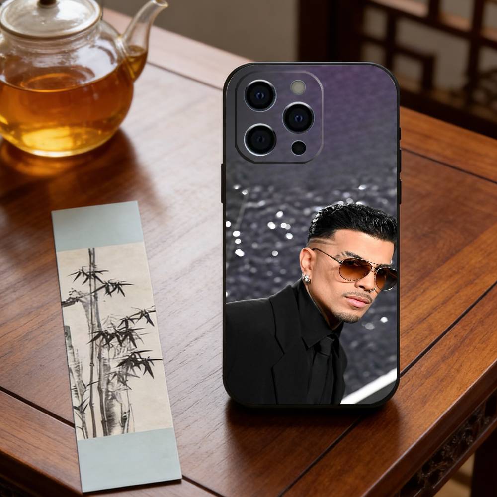 Singer R-Rauw Alejandro Phone Case For iPhone 17,16,15,14,13,12,11 Plus,Pro Max,XS,Soft Silicone Black Cover