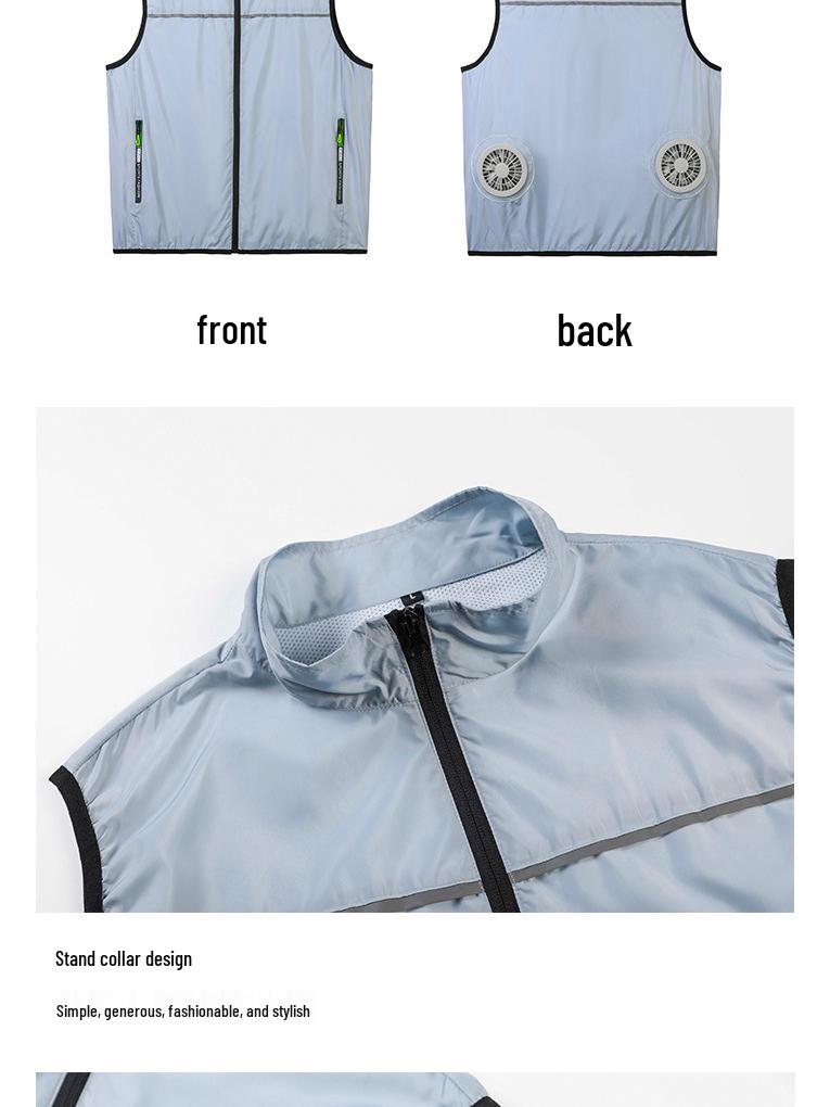 Men's Summer Cooling Vest with Fan: Outdoor Sun Protection, Sweat Absorption, Heatstroke Prevention, and Heat Dissipation.