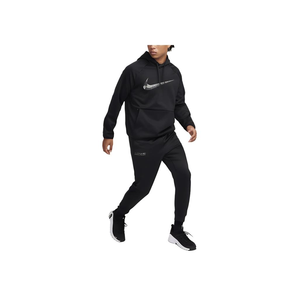 Nike Solid Color Logo Elastic Waist Tapered Casual Pants Men Bottoms Black FZ1063-010