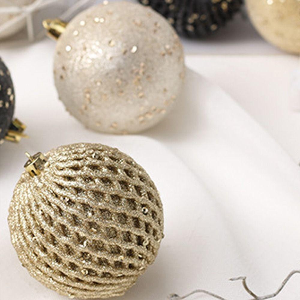 12pcs Plastic Painted Christmas Ball Gift Box 8cm Christmas Tree Pendant  Home Xmas Decor
