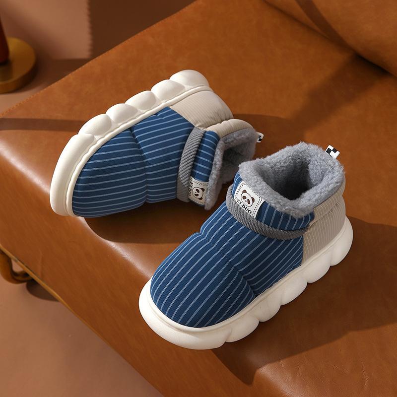 Hemma-bomullsskor med tjock sammet för värme och halkskydd på vintern, lämpliga för par och kvinnor att bära utomhus