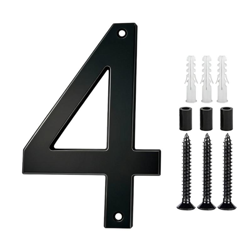 Modern Acrylic House Number Plate Door Label Number Plate Sign with Screw Modern Numbers Address Sign Easy Installation