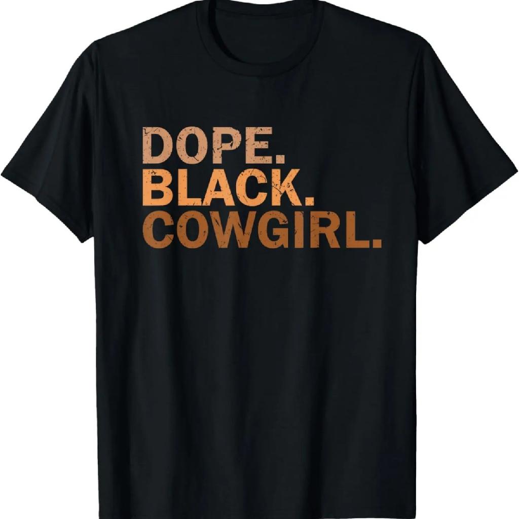 Dope Black Cowgirl Melanin Black African Rodeo Cowgirl T-Shirt