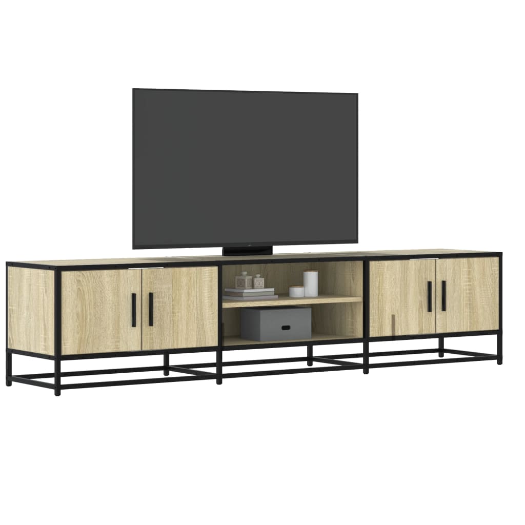 TV Stand in Sonoma Oak Finish 180 x 35 x 41 cm Engineered Wood