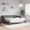 Vidaxl Sofa Rozsuwana Z Materacami, Ciemnoszara, 90X200 Cm, Tkanina