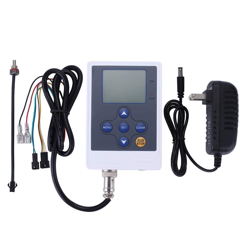 LCD Display Water Flow Control Meter Liquid Flow Volume Counter Flowmeter Quantitative Controller for Drip Irrigation System Beer Brewing Liter/Gallon