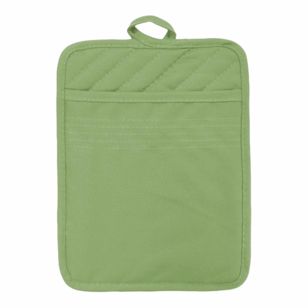 2Pcs Protective Heat-Insulated Gloves Heat Resistant Non Slip Silicone Pot Holders Anti Heat Microwave Oven Mitt зелёный