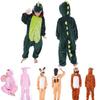 Entzückender Tier-Flanellpyjama für Kinder mit gemütlichem Onesie-Schlafanzug mit Taschen